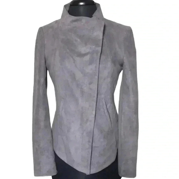 BCBGMaxazria Misty Morning Poly Moto Jacket Size S - Picture 2 of 9